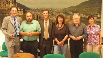 Von links: Dr. Ralf Göck, Peter Erni, Dr. Lars Castellucci,Gabriele Oppenheimer, Kurt Seez, Renate Schmidt