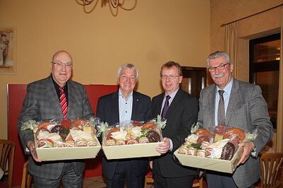 v. l. Helmut Beck, Uwe Kleefoot, Matthias Baaß, Klaus Stalter